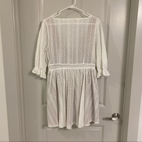 NWOT For Love and Lemons Puff Sleeve Eyelet Dress - Picture 5 of 5